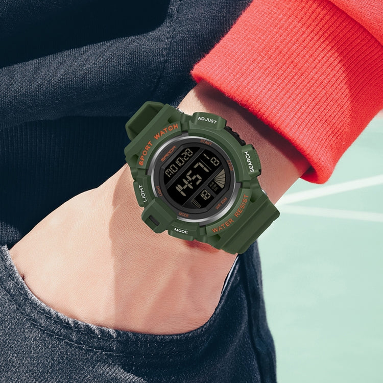 SANDA 2106 LED Digitalanzeige Leuchtender Wecker Herren Outdoor Sport Elektronische Uhr