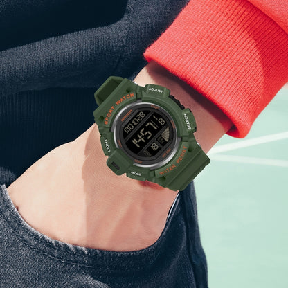 SANDA 2106 LED Digitalanzeige Leuchtender Wecker Herren Outdoor Sport Elektronische Uhr