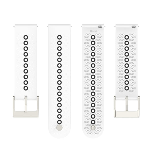 Universal Colorful Hole Silicone Replacement Strap Watchband, 22mm, 20mm, For Suunto 9 Peak