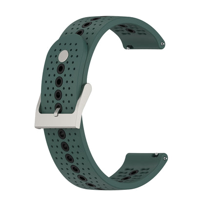Universal Colorful Hole Silicone Replacement Strap Watchband, 22mm, 20mm, For Suunto 9 Peak