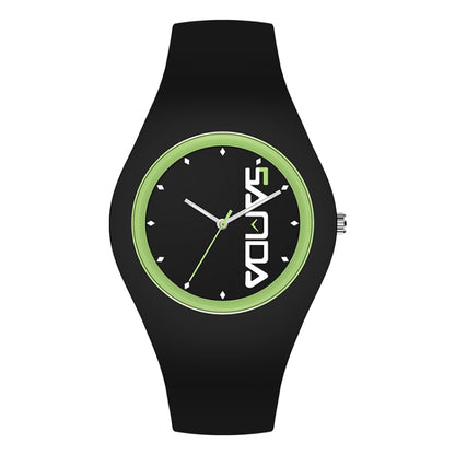 Montre à quartz SANDA 6076 pour femme, bracelet en silicone, cadran rond et simple