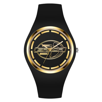 Montre à Quartz pour Femmes SANDA 6077, Cadran Rond à Icônes Simples, Bracelet en Silicone