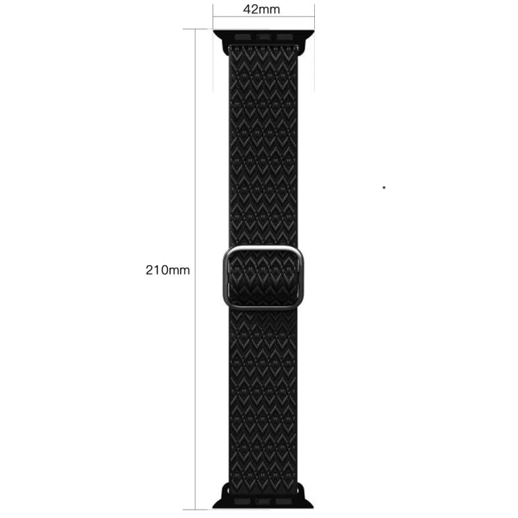 Adjustable Rhombic Texture Elastic Replacement Strap Watchband For Apple Watch Series, 7 45mm / 6 & SE & 5 & 4 44mm / 3 & 2 & 1 42mm, 7 41mm / 6 & SE & 5 & 4 40mm / 3 & 2 & 1 38mm