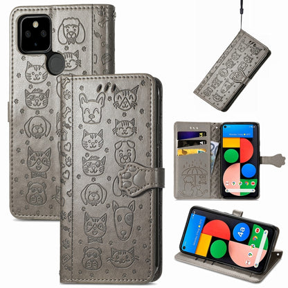 Lovely Cat and Dog Embossing Pattern Horizontal Flip Leather Case , with Holder & Card Slots & Wallet & Cartoon Clasp & Lanyard, For Google Pixel 5a 5G, For LG Velvet 2 Pro, For Motorola Edge 20 Pro, For OPPO Reno6 Z, For OPPO Realme C20               ...