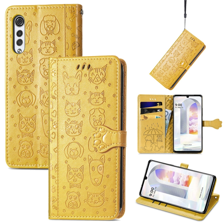 Lovely Cat and Dog Embossing Pattern Horizontal Flip Leather Case , with Holder & Card Slots & Wallet & Cartoon Clasp & Lanyard, For Google Pixel 5a 5G, For LG Velvet 2 Pro, For Motorola Edge 20 Pro, For OPPO Reno6 Z, For OPPO Realme C20               ...