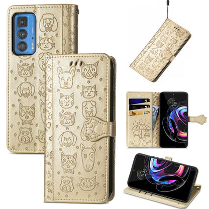 Lovely Cat and Dog Embossing Pattern Horizontal Flip Leather Case , with Holder & Card Slots & Wallet & Cartoon Clasp & Lanyard, For Google Pixel 5a 5G, For LG Velvet 2 Pro, For Motorola Edge 20 Pro, For OPPO Reno6 Z, For OPPO Realme C20               ...