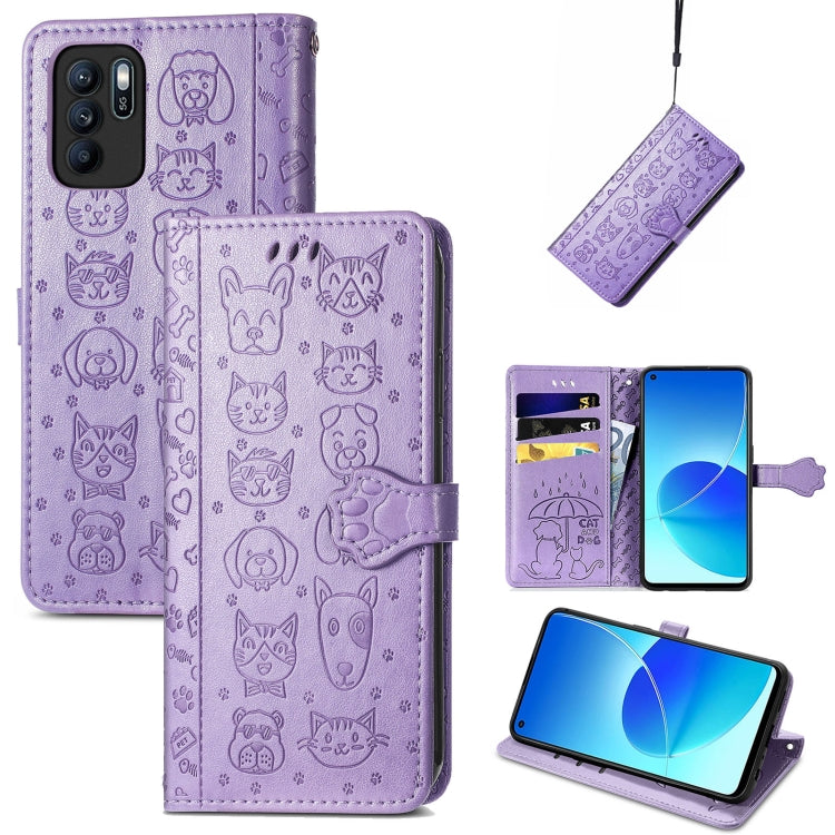 Lovely Cat and Dog Embossing Pattern Horizontal Flip Leather Case , with Holder & Card Slots & Wallet & Cartoon Clasp & Lanyard, For Google Pixel 5a 5G, For LG Velvet 2 Pro, For Motorola Edge 20 Pro, For OPPO Reno6 Z, For OPPO Realme C20               ...