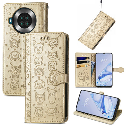 Lovely Cat and Dog Embossing Pattern Horizontal Flip Leather Case , with Holder & Card Slots & Wallet & Cartoon Clasp & Lanyard, For Google Pixel 5a 5G, For LG Velvet 2 Pro, For Motorola Edge 20 Pro, For OPPO Reno6 Z, For OPPO Realme C20               ...