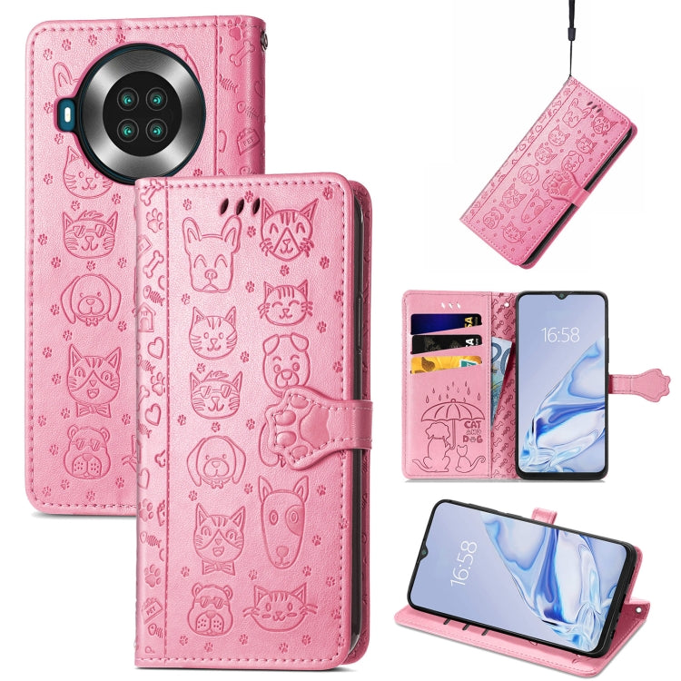 Lovely Cat and Dog Embossing Pattern Horizontal Flip Leather Case , with Holder & Card Slots & Wallet & Cartoon Clasp & Lanyard, For Google Pixel 5a 5G, For LG Velvet 2 Pro, For Motorola Edge 20 Pro, For OPPO Reno6 Z, For OPPO Realme C20               ...