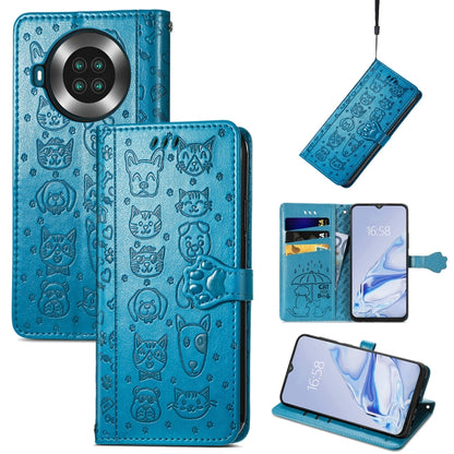 Lovely Cat and Dog Embossing Pattern Horizontal Flip Leather Case , with Holder & Card Slots & Wallet & Cartoon Clasp & Lanyard, For Google Pixel 5a 5G, For LG Velvet 2 Pro, For Motorola Edge 20 Pro, For OPPO Reno6 Z, For OPPO Realme C20               ...