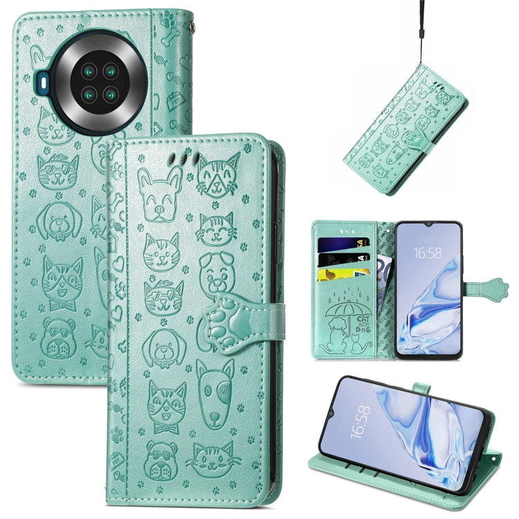 Lovely Cat and Dog Embossing Pattern Horizontal Flip Leather Case , with Holder & Card Slots & Wallet & Cartoon Clasp & Lanyard, For Google Pixel 5a 5G, For LG Velvet 2 Pro, For Motorola Edge 20 Pro, For OPPO Reno6 Z, For OPPO Realme C20               ...