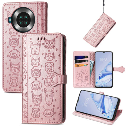 Lovely Cat and Dog Embossing Pattern Horizontal Flip Leather Case , with Holder & Card Slots & Wallet & Cartoon Clasp & Lanyard, For Google Pixel 5a 5G, For LG Velvet 2 Pro, For Motorola Edge 20 Pro, For OPPO Reno6 Z, For OPPO Realme C20               ...
