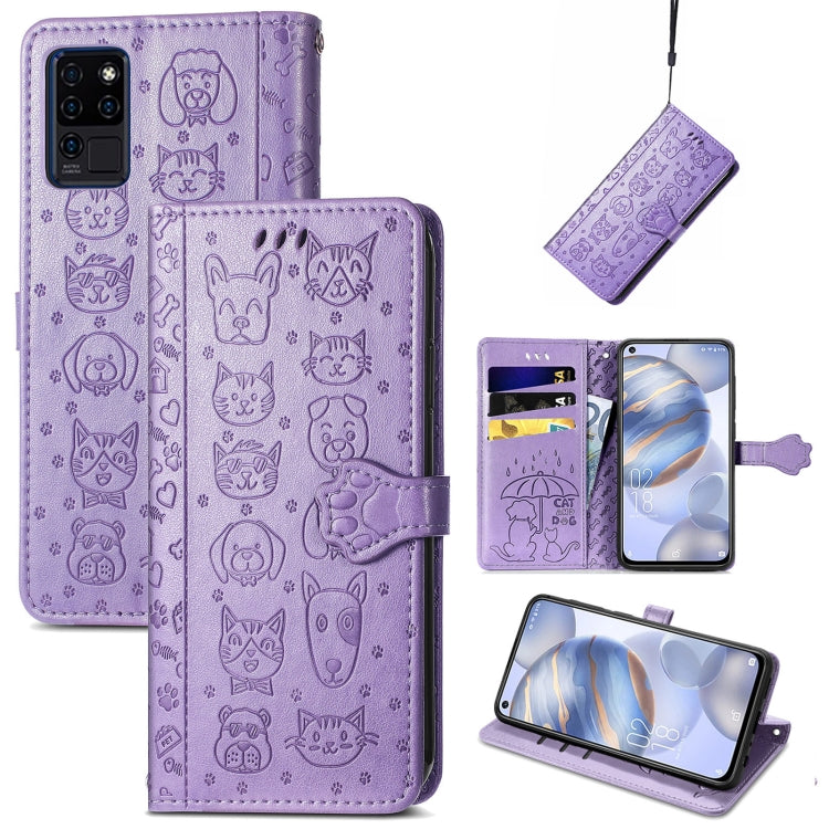 Lovely Cat and Dog Embossing Pattern Horizontal Flip Leather Case , with Holder & Card Slots & Wallet & Cartoon Clasp & Lanyard, For Google Pixel 5a 5G, For LG Velvet 2 Pro, For Motorola Edge 20 Pro, For OPPO Reno6 Z, For OPPO Realme C20               ...