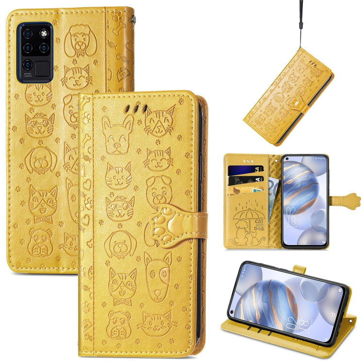 Lovely Cat and Dog Embossing Pattern Horizontal Flip Leather Case , with Holder & Card Slots & Wallet & Cartoon Clasp & Lanyard, For Google Pixel 5a 5G, For LG Velvet 2 Pro, For Motorola Edge 20 Pro, For OPPO Reno6 Z, For OPPO Realme C20               ...