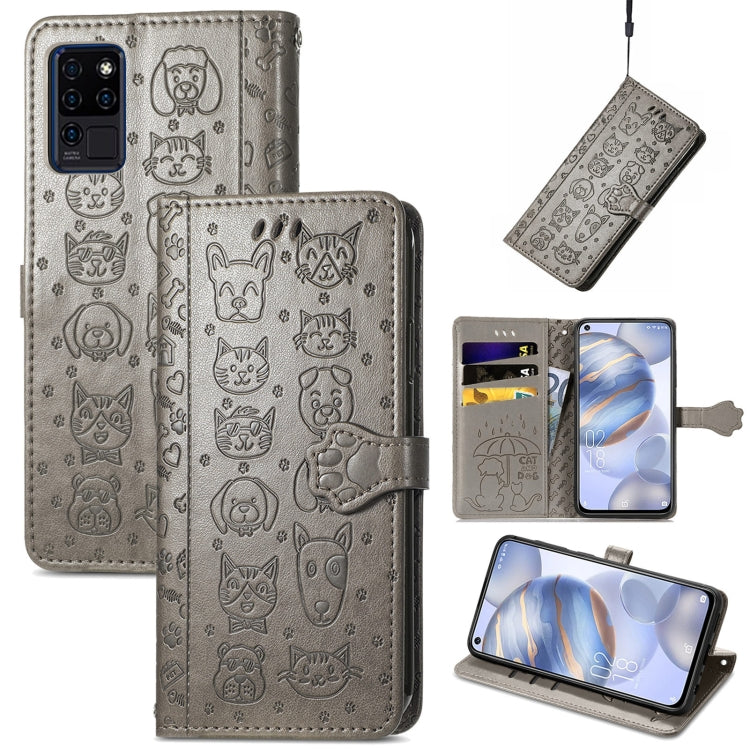 Lovely Cat and Dog Embossing Pattern Horizontal Flip Leather Case , with Holder & Card Slots & Wallet & Cartoon Clasp & Lanyard, For Google Pixel 5a 5G, For LG Velvet 2 Pro, For Motorola Edge 20 Pro, For OPPO Reno6 Z, For OPPO Realme C20               ...