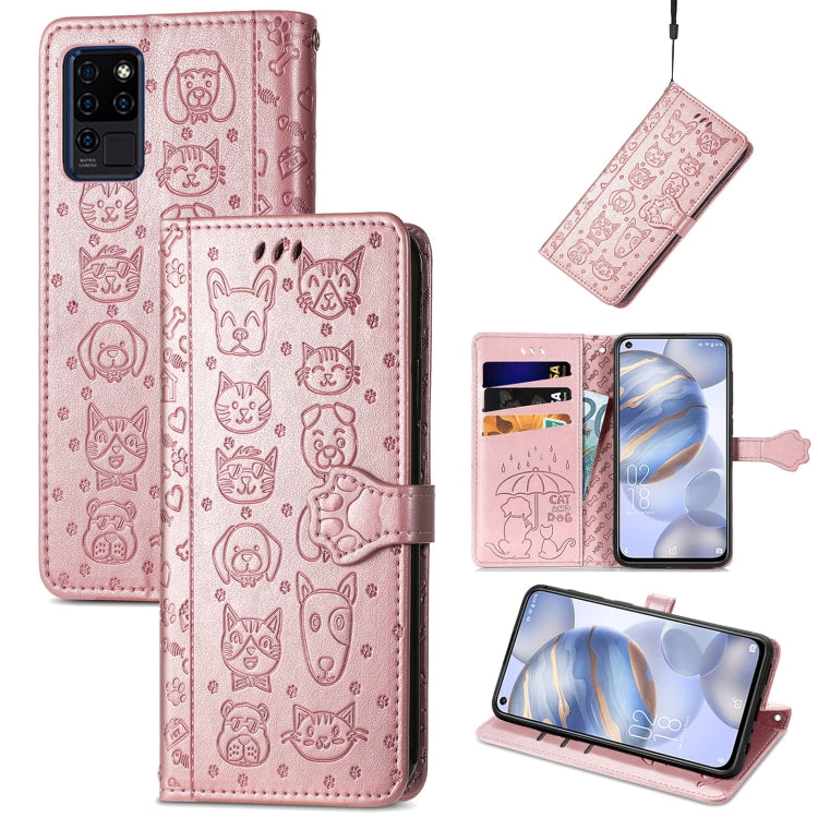 Lovely Cat and Dog Embossing Pattern Horizontal Flip Leather Case , with Holder & Card Slots & Wallet & Cartoon Clasp & Lanyard, For Google Pixel 5a 5G, For LG Velvet 2 Pro, For Motorola Edge 20 Pro, For OPPO Reno6 Z, For OPPO Realme C20               ...