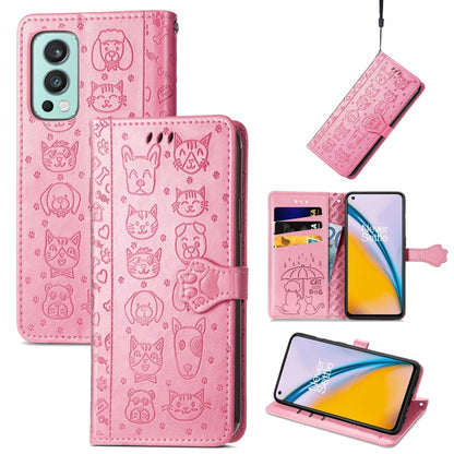 Lovely Cat and Dog Embossing Pattern Horizontal Flip Leather Case , with Holder & Card Slots & Wallet & Cartoon Clasp & Lanyard, For Google Pixel 5a 5G, For LG Velvet 2 Pro, For Motorola Edge 20 Pro, For OPPO Reno6 Z, For OPPO Realme C20               ...
