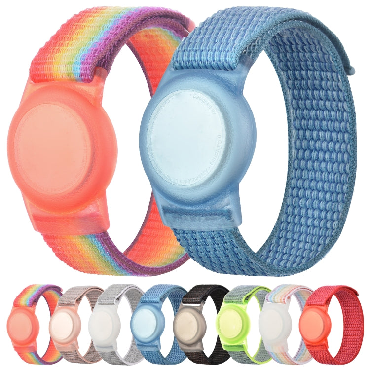 Anti-scratch Shockproof Nylon Bracelet Strap TPU Protective Cover Case, For AirTag