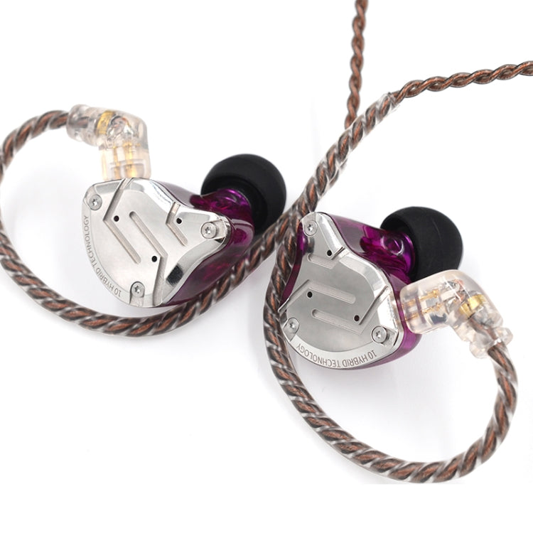 KZ ZS10 Pro 10-unit Ring Iron Gaming In-ear Wired Earphone,, ZS10 Pro Standard Version(Purple), ZS10 Pro Mic Version(Black), ZS10 Pro Standard Version(Diamond Blue), ZS10 Pro Mic Version(Blue), ZS10 Pro Mic Version(Streamer Blue)�����������������������...