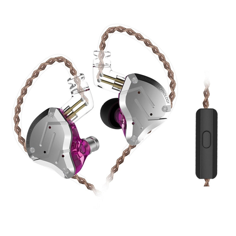 KZ ZS10 Pro 10-unit Ring Iron Gaming In-ear Wired Earphone,, ZS10 Pro Standard Version(Purple), ZS10 Pro Mic Version(Black), ZS10 Pro Standard Version(Diamond Blue), ZS10 Pro Mic Version(Blue), ZS10 Pro Mic Version(Streamer Blue)�����������������������...