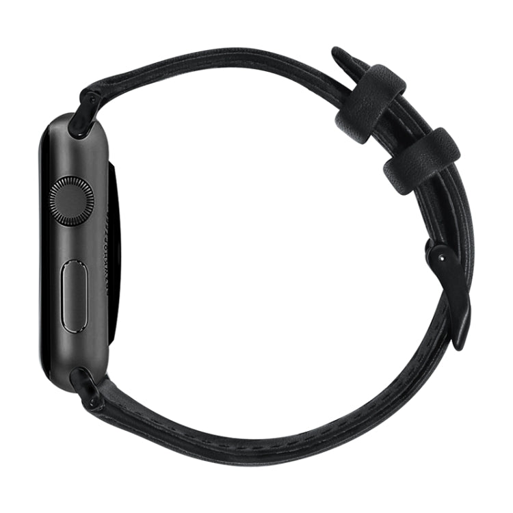 Oil Wax Genuine Leather Strap Watchband, For Apple Watch Series 8&7 41mm / SE 2&6&SE&5&4 40mm / 3&2&1 38mm, For Apple Watch Series 7 41mm / 6 & SE & 5 & 4 40mm / 3 & 2 & 1 38mm                                                                            ...