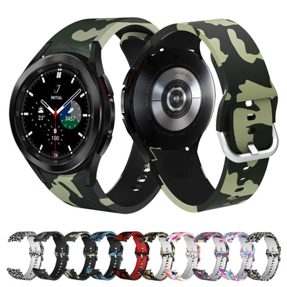 Silicone Printing Replacement Strap Watchband, For Samsung Galaxy Watch4 / Watch4 Classic