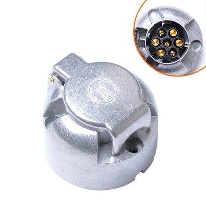 12V 7 Pin Round Plug Female Metal Trailer Adapter Connector Boat Carvan EU Plug, A0201