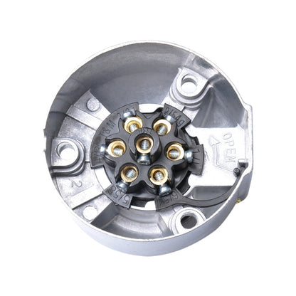 12V 7 Pin Round Plug Female Metal Trailer Adapter Connector Boat Carvan EU Plug, A0201