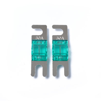A0303 Blue 5 PCS Car Audio AFS Mini ANL 30A Fuse Nicked Plated, A0301 Green, A0302 Dark Orange, A0303 Blue, A0304 Transparent