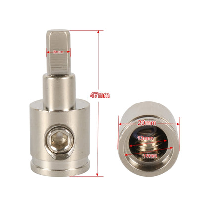 A5679 2 PCS Car Large Size Nickel-plated Brass 0GA to 4GA Audio Terminal Block, A5679