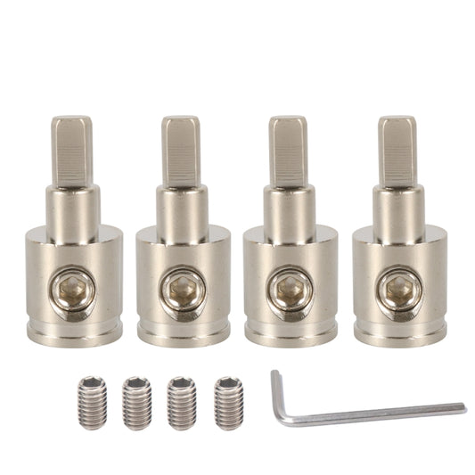 A5683 4 PCS Car Large Size Nickel-plated Brass 0GA to 4GA Audio Terminal Block with Screws, A5683