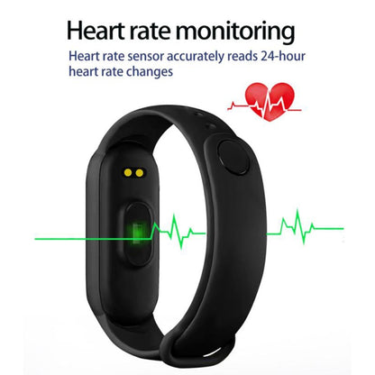 1M7 Sports Smart Bracelet, Support Heart Rate Monitoring & Blood Pressure Monitoring & Sleep Monitoring & Sedentary Reminder, Linear Charging, Magnetic Charging