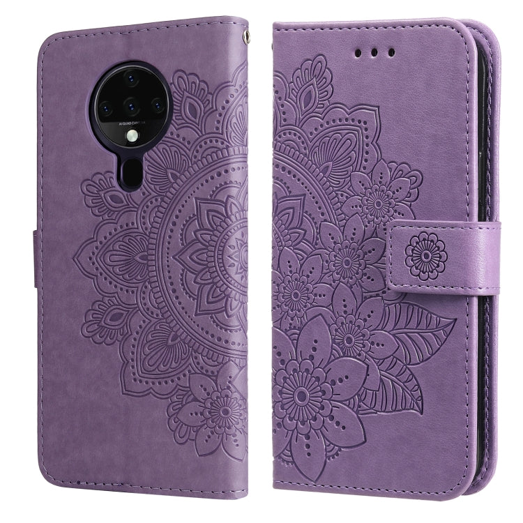 7-petal Flowers Embossing Pattern Horizontal Flip PU Leather Case with Holder & Card Slots & Wallet & Photo Frame, For Tecno Pop 2 F, For Tecno Spark 6, For Tecno Spark 6 Go