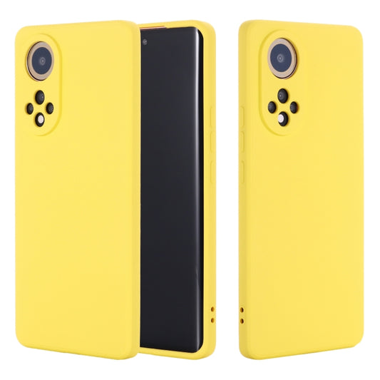 Solid Color Liquid Silicone Dropproof Full Coverage Protective Case, For Honor 50, For Honor 50 SE