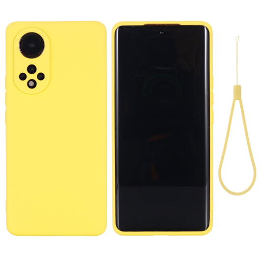 Solid Color Liquid Silicone Dropproof Full Coverage Protective Case, For Honor 50, For Honor 50 SE