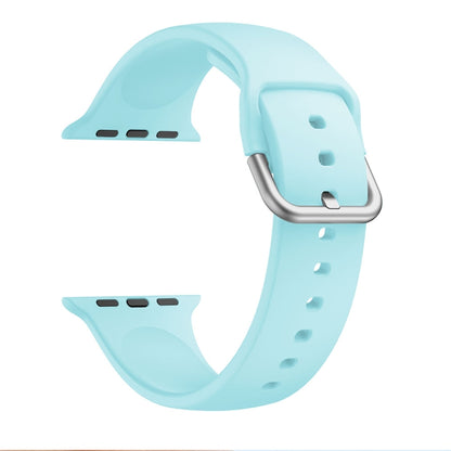 Single-color Silicone Buckle Replacement Strap Watchband For Apple Watch Series, 7 41mm / 6 & SE & 5 & 4 40mm / 3 & 2 & 1 38mm, 7 45mm / 6 & SE & 5 & 4 44mm / 3 & 2 & 1 42mm