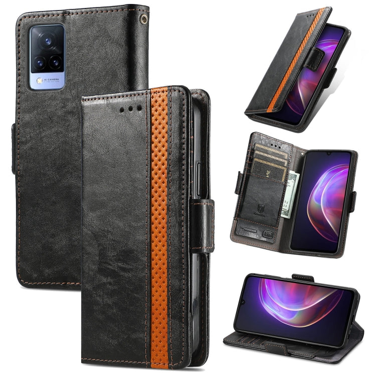 CaseNeo Business Splicing Dual Magnetic Buckle Horizontal Flip PU Leather Case with Holder & Card Slots & Wallet, For Blackview A100, For Infinix Note 10 Pro, For Oukitel C21 Pro, For OPPO Realme GT Master, For vivo V21, For ZTE Axon 30 5G             ...