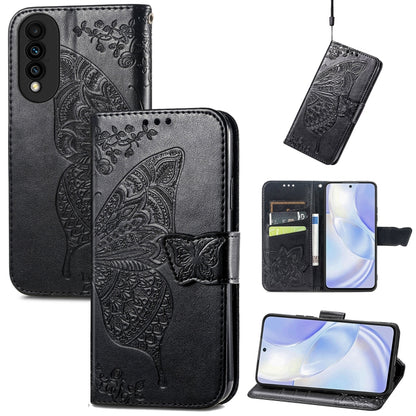 Butterfly Love Flower Embossed Horizontal Flip Leather Case with Holder & Card Slots & Wallet & Lanyard, For Blackview A100, For Huawei nova 8 SE Youth, For Infinix Hot 10T, For Infinix Note 10 Pro, For infinix Smart 5, For Motorola Moto Edge 20 Lite  ...