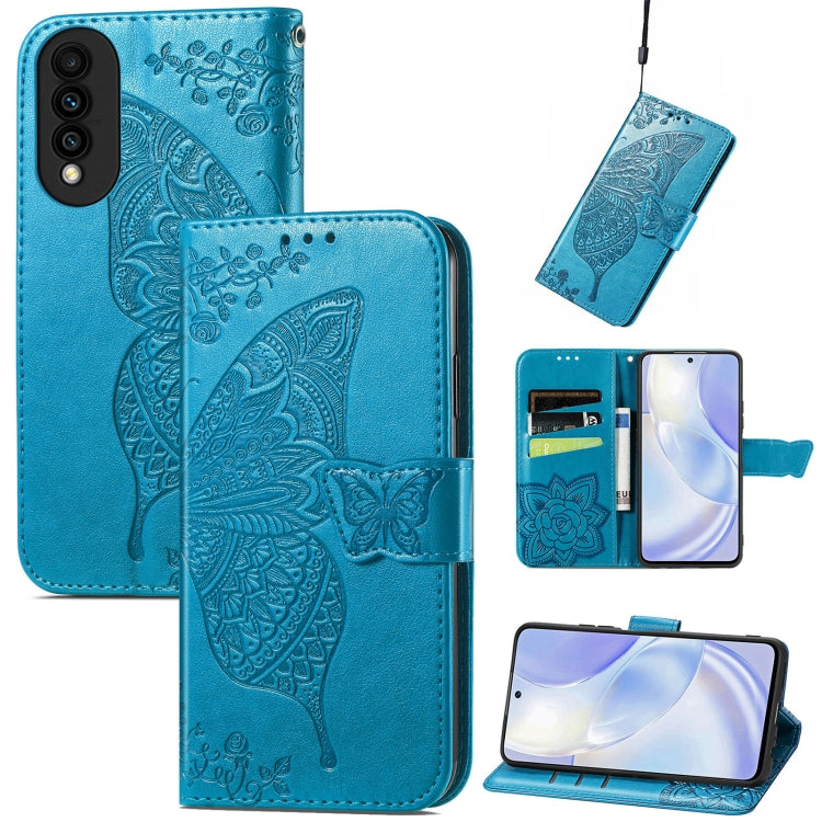Butterfly Love Flower Embossed Horizontal Flip Leather Case with Holder & Card Slots & Wallet & Lanyard, For Blackview A100, For Huawei nova 8 SE Youth, For Infinix Hot 10T, For Infinix Note 10 Pro, For infinix Smart 5, For Motorola Moto Edge 20 Lite  ...