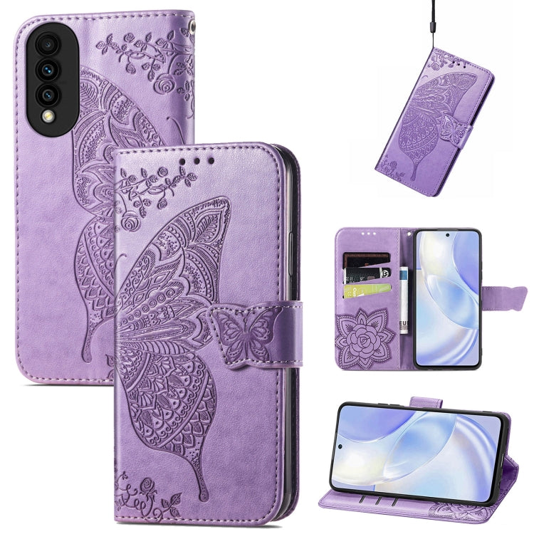 Butterfly Love Flower Embossed Horizontal Flip Leather Case with Holder & Card Slots & Wallet & Lanyard, For Blackview A100, For Huawei nova 8 SE Youth, For Infinix Hot 10T, For Infinix Note 10 Pro, For infinix Smart 5, For Motorola Moto Edge 20 Lite  ...