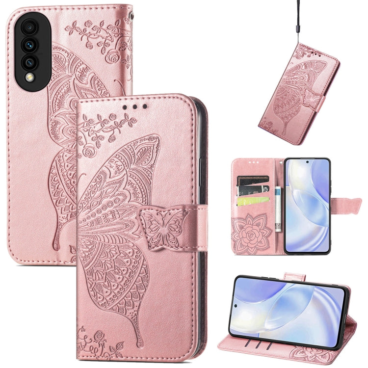 Butterfly Love Flower Embossed Horizontal Flip Leather Case with Holder & Card Slots & Wallet & Lanyard, For Blackview A100, For Huawei nova 8 SE Youth, For Infinix Hot 10T, For Infinix Note 10 Pro, For infinix Smart 5, For Motorola Moto Edge 20 Lite  ...