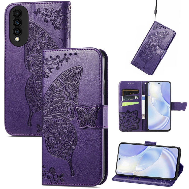 Butterfly Love Flower Embossed Horizontal Flip Leather Case with Holder & Card Slots & Wallet & Lanyard, For Blackview A100, For Huawei nova 8 SE Youth, For Infinix Hot 10T, For Infinix Note 10 Pro, For infinix Smart 5, For Motorola Moto Edge 20 Lite  ...