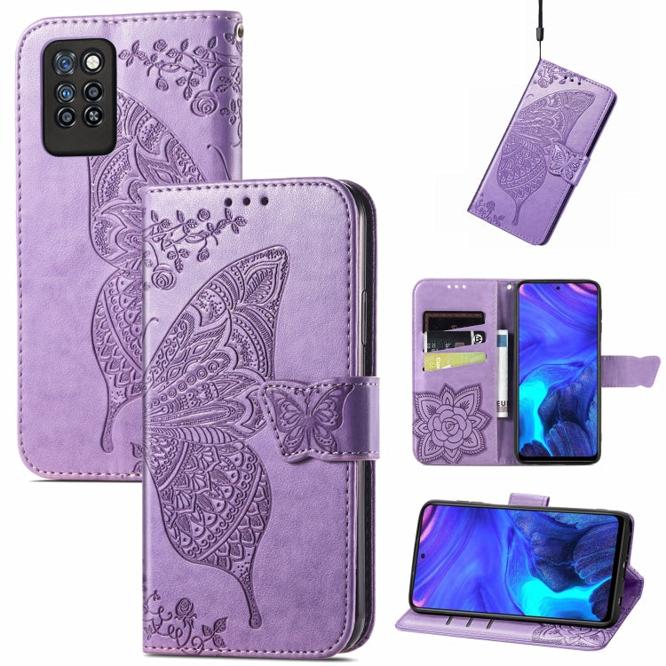 Butterfly Love Flower Embossed Horizontal Flip Leather Case with Holder & Card Slots & Wallet & Lanyard, For Blackview A100, For Huawei nova 8 SE Youth, For Infinix Hot 10T, For Infinix Note 10 Pro, For infinix Smart 5, For Motorola Moto Edge 20 Lite  ...