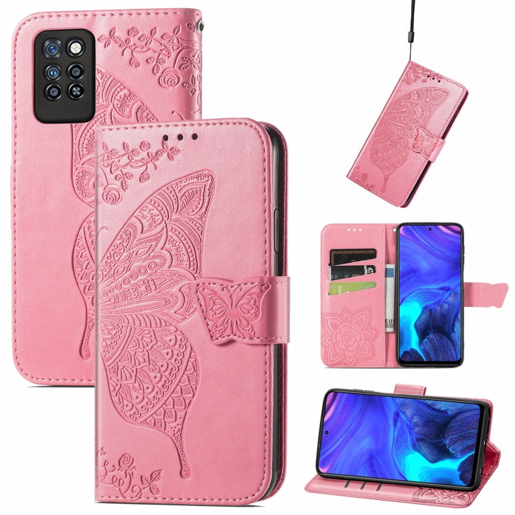 Butterfly Love Flower Embossed Horizontal Flip Leather Case with Holder & Card Slots & Wallet & Lanyard, For Blackview A100, For Huawei nova 8 SE Youth, For Infinix Hot 10T, For Infinix Note 10 Pro, For infinix Smart 5, For Motorola Moto Edge 20 Lite  ...