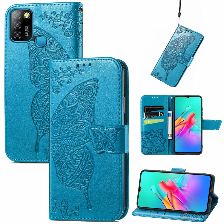 Butterfly Love Flower Embossed Horizontal Flip Leather Case with Holder & Card Slots & Wallet & Lanyard, For Blackview A100, For Huawei nova 8 SE Youth, For Infinix Hot 10T, For Infinix Note 10 Pro, For infinix Smart 5, For Motorola Moto Edge 20 Lite  ...
