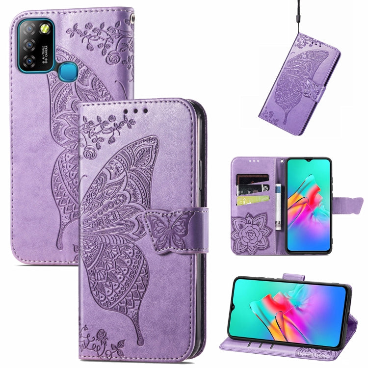 Butterfly Love Flower Embossed Horizontal Flip Leather Case with Holder & Card Slots & Wallet & Lanyard, For Blackview A100, For Huawei nova 8 SE Youth, For Infinix Hot 10T, For Infinix Note 10 Pro, For infinix Smart 5, For Motorola Moto Edge 20 Lite  ...