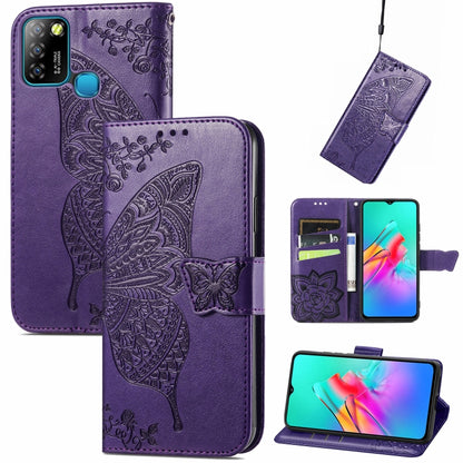 Butterfly Love Flower Embossed Horizontal Flip Leather Case with Holder & Card Slots & Wallet & Lanyard, For Blackview A100, For Huawei nova 8 SE Youth, For Infinix Hot 10T, For Infinix Note 10 Pro, For infinix Smart 5, For Motorola Moto Edge 20 Lite  ...