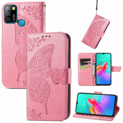 Butterfly Love Flower Embossed Horizontal Flip Leather Case with Holder & Card Slots & Wallet & Lanyard, For Blackview A100, For Huawei nova 8 SE Youth, For Infinix Hot 10T, For Infinix Note 10 Pro, For infinix Smart 5, For Motorola Moto Edge 20 Lite  ...