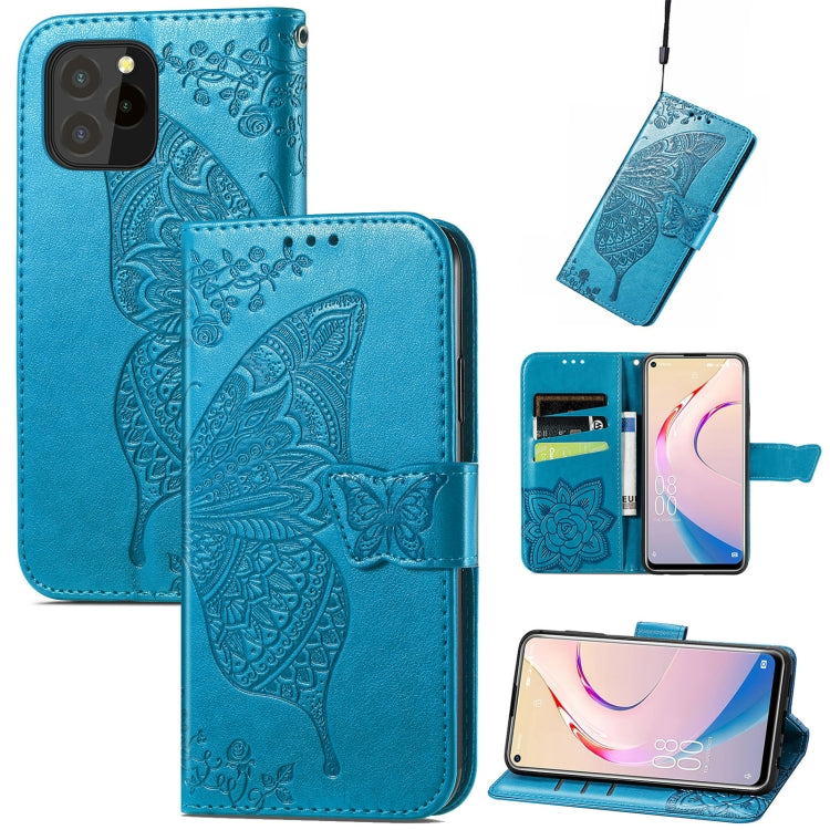 Butterfly Love Flower Embossed Horizontal Flip Leather Case with Holder & Card Slots & Wallet & Lanyard, For Blackview A100, For Huawei nova 8 SE Youth, For Infinix Hot 10T, For Infinix Note 10 Pro, For infinix Smart 5, For Motorola Moto Edge 20 Lite  ...