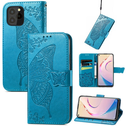 Butterfly Love Flower Embossed Horizontal Flip Leather Case with Holder & Card Slots & Wallet & Lanyard, For Blackview A100, For Huawei nova 8 SE Youth, For Infinix Hot 10T, For Infinix Note 10 Pro, For infinix Smart 5, For Motorola Moto Edge 20 Lite  ...